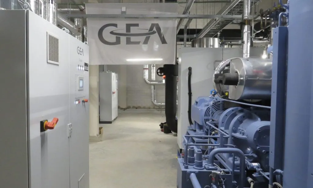The four ammonia-based chillers from GEA deliver roughly 3MW in cooling capacity.