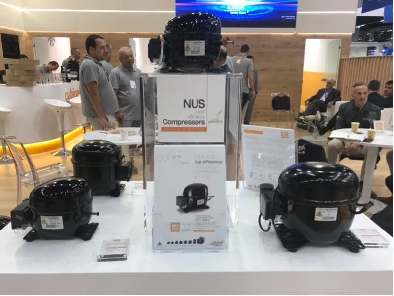 Compressors showed at Cubigel’s booth at Chillventa.