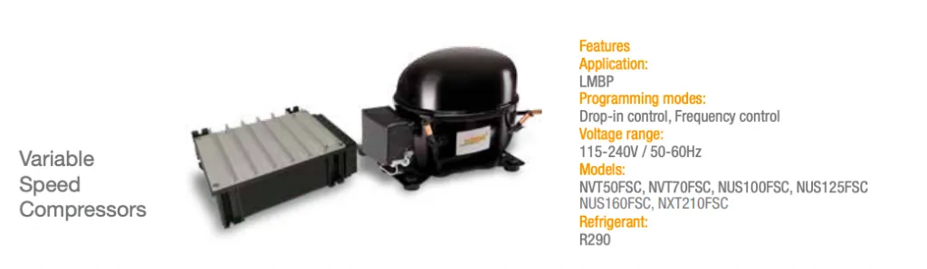 Cubigel Variable Speed Compressor.