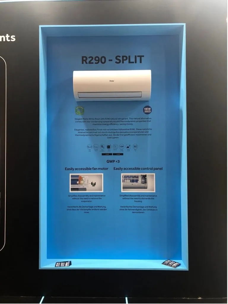 Haier’s propane split heat pump system at Chillventa