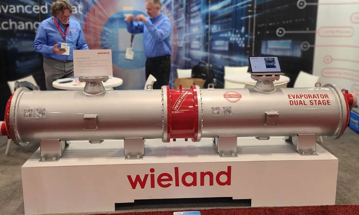 Wieland's dual-stage evaporator on display at AHR 2025