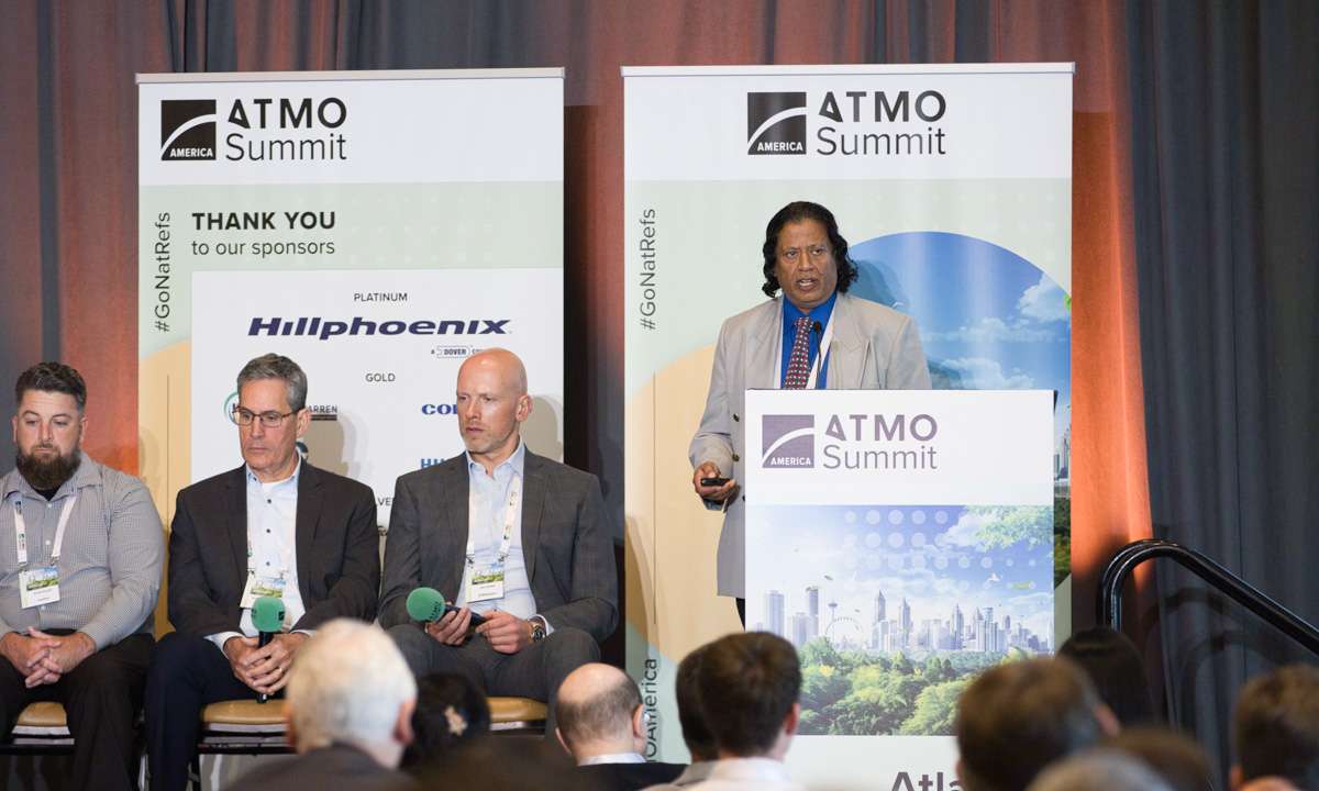 Masood Ali, Zero Zone (right), at the ATMO America Summit 2025.