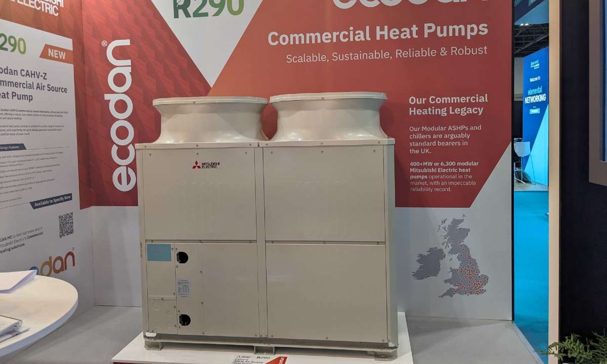Mitsubishi Electric’s new R290-based Ecodan heat pump for commercial applications.
