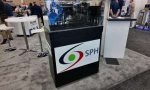 Copeland displayed a model of SPH's ThermoBooster at IIAR 2026. The high-temperature heat pump operates with hydrocarbon or low-GWP refrigerants.