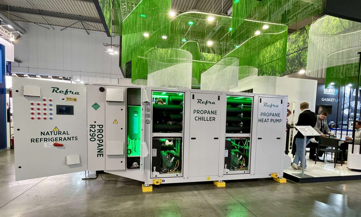 A Refra propane heat pump-chiller